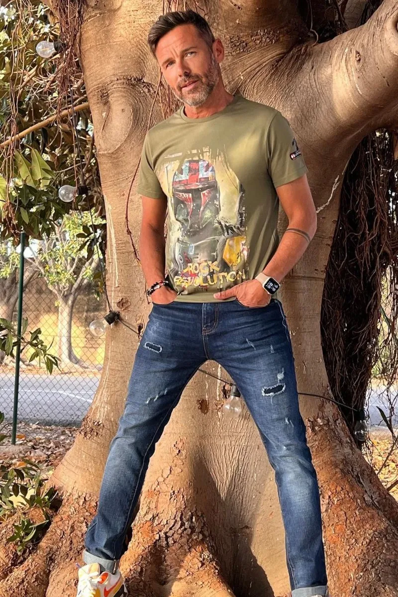 Camiseta de hombre REVOLUTION kaki