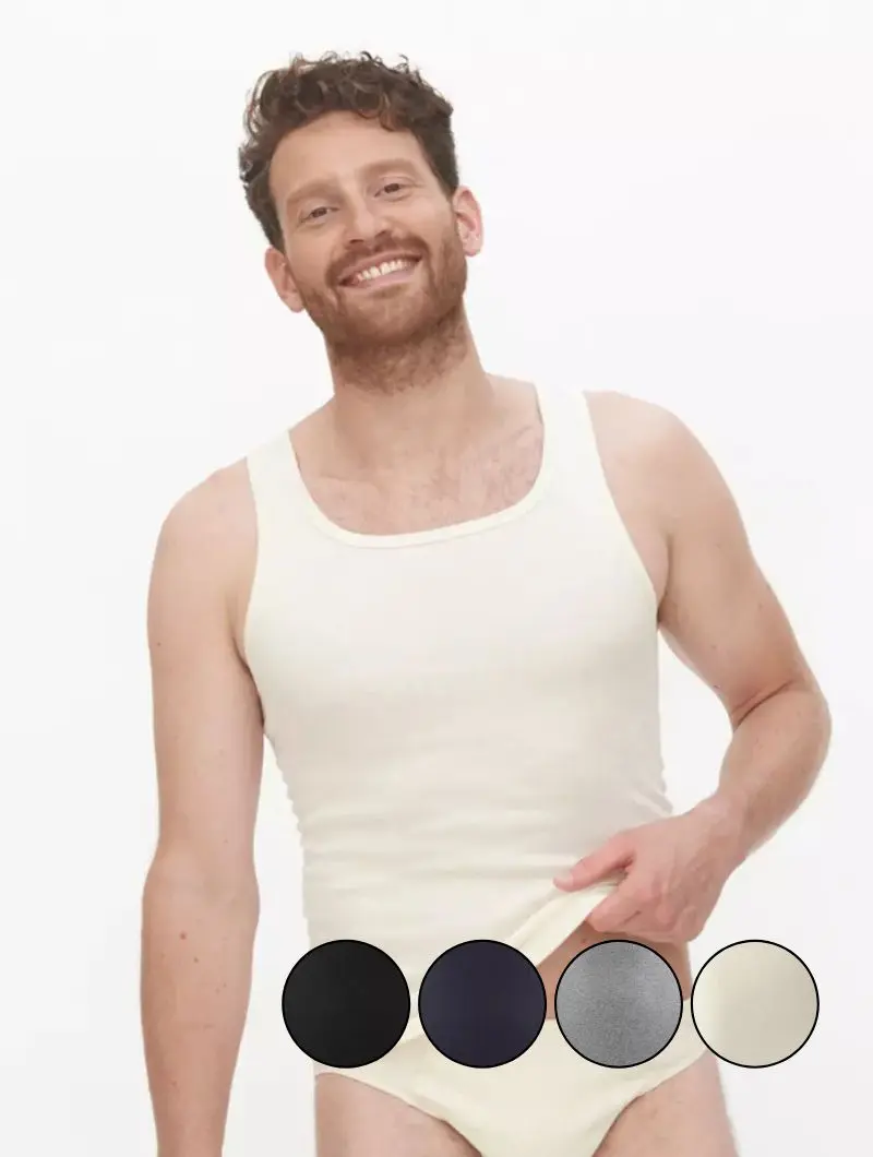 Camiseta interior tirantes hombre de algodón orgánico