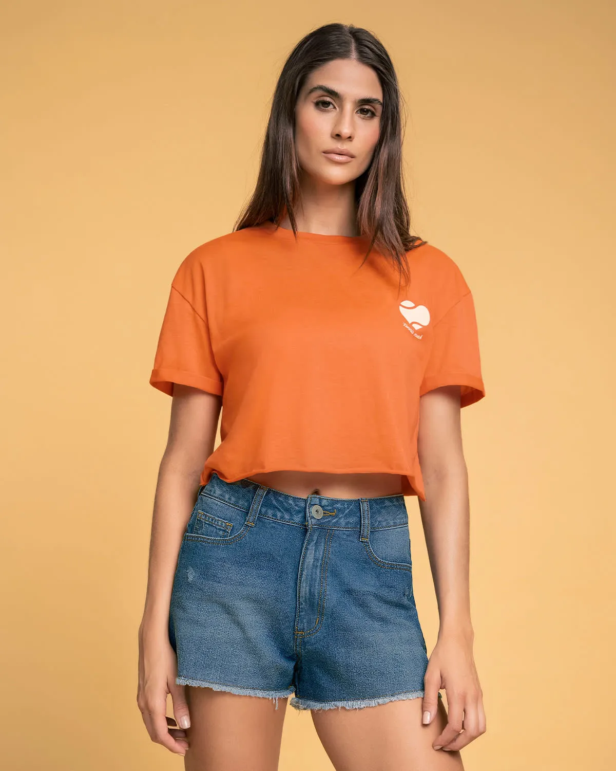 Camiseta manga corta con estampado frontal