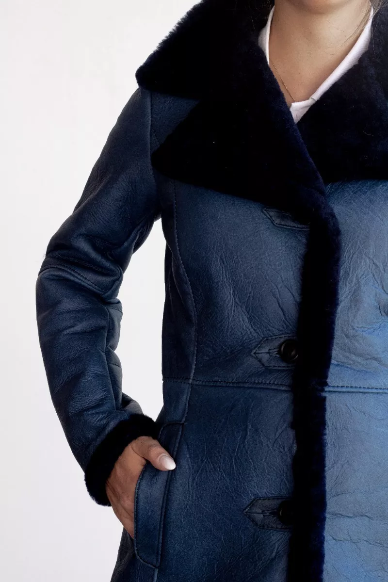 CAMPERA DE CUERO DE OVEJA DE MUJER  MODELO: SOL.B