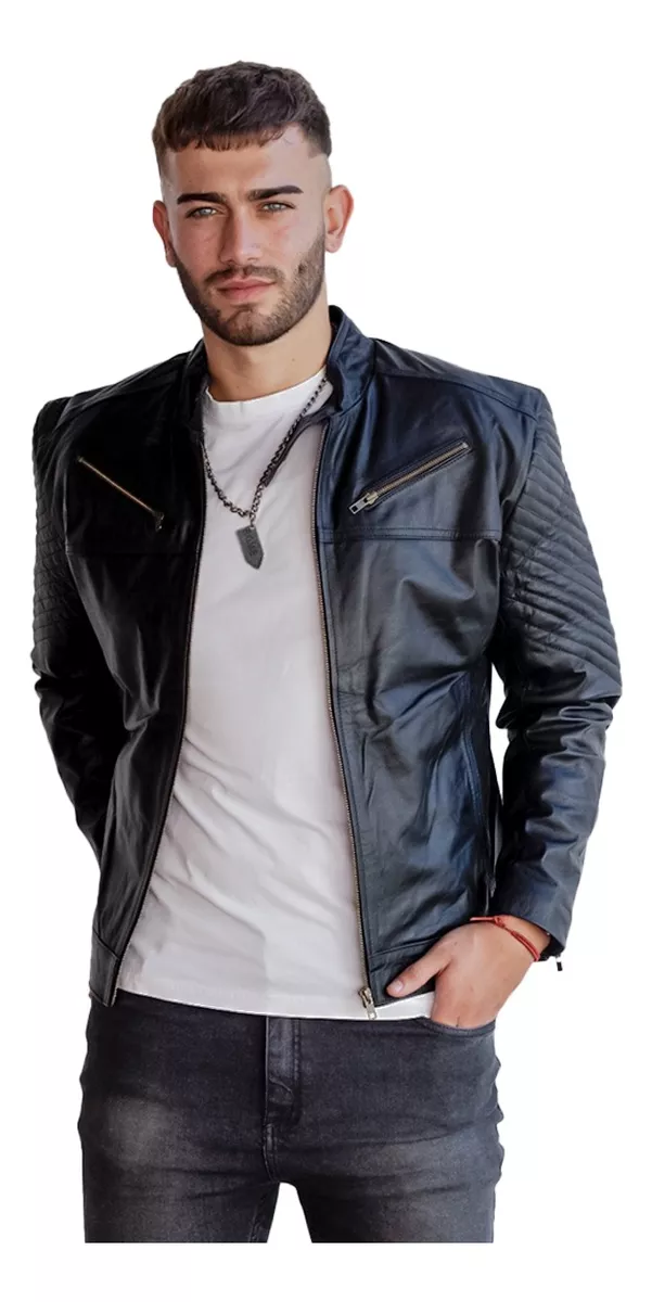 CAMPERA DE CUERO VACUNO 100% LEGITIMO DE HOMBRE  ART: 04