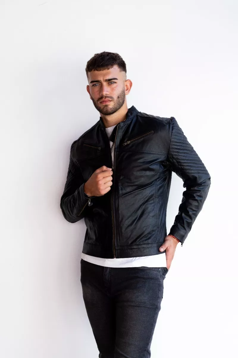 CAMPERA DE CUERO VACUNO 100% LEGITIMO DE HOMBRE  ART: 04