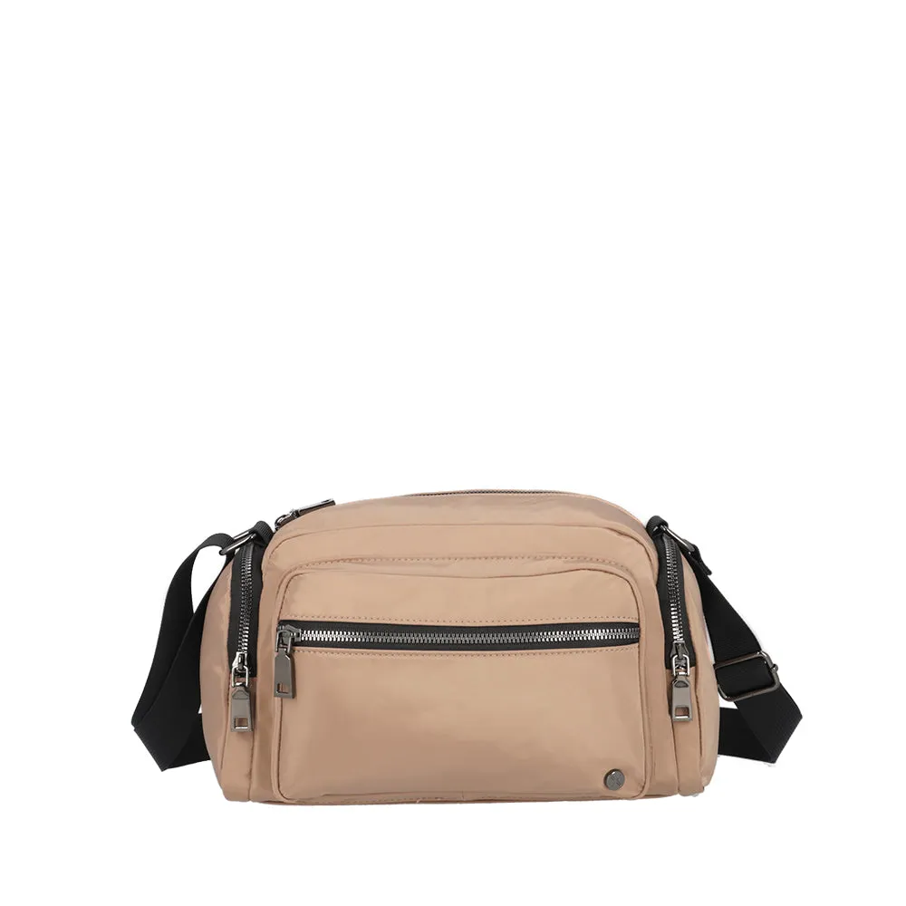 Cartera bandolera Kiara beige M