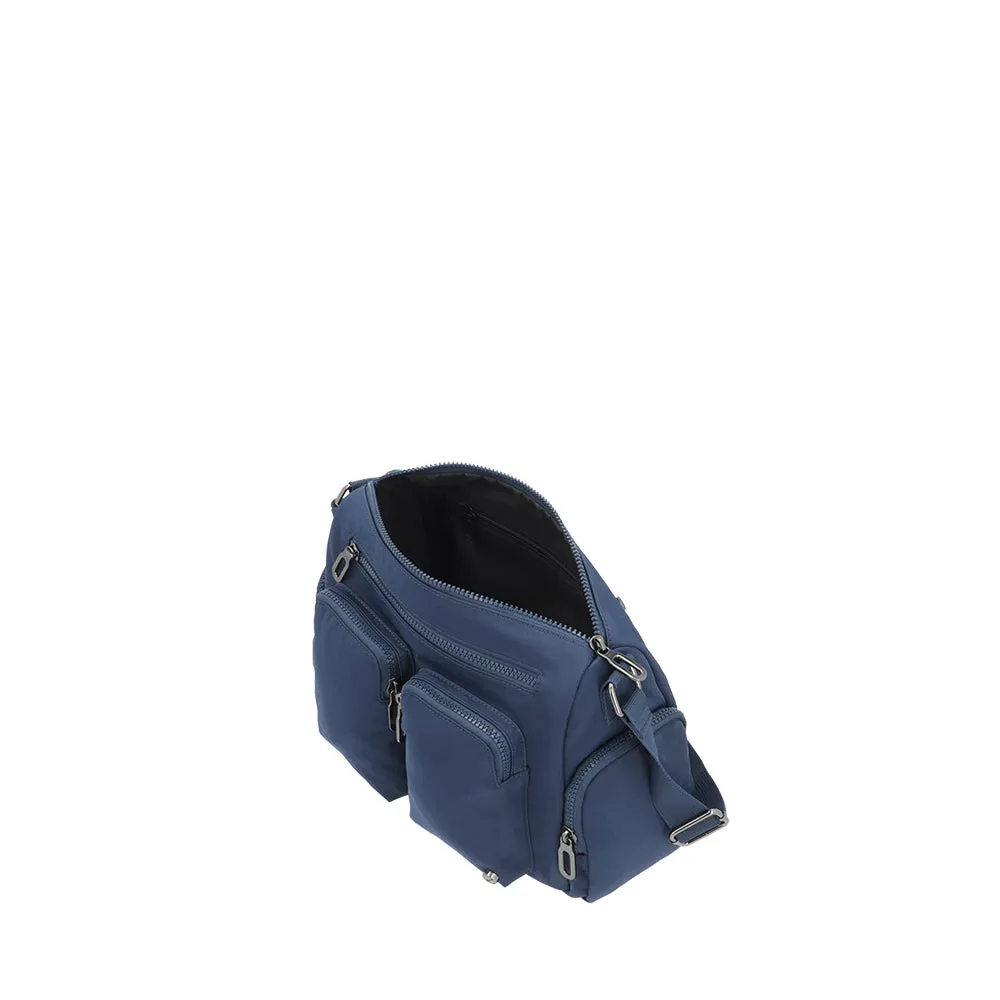 Cartera bandolera Lucca azul M
