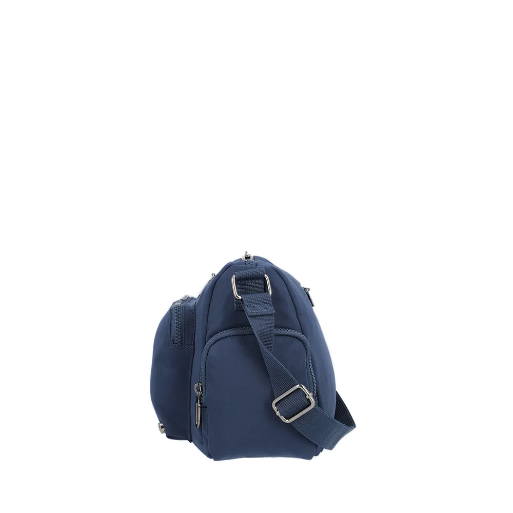 Cartera bandolera Lucca azul M