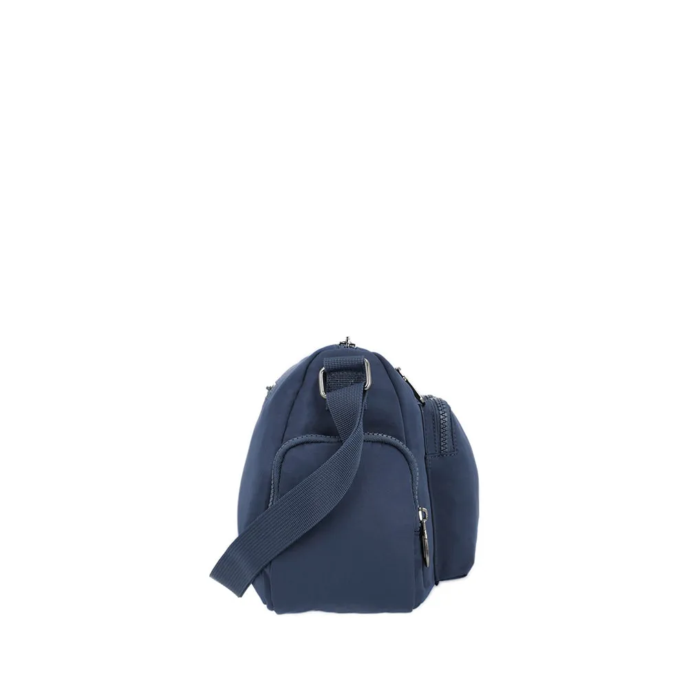 Cartera bandolera Lucca azul M