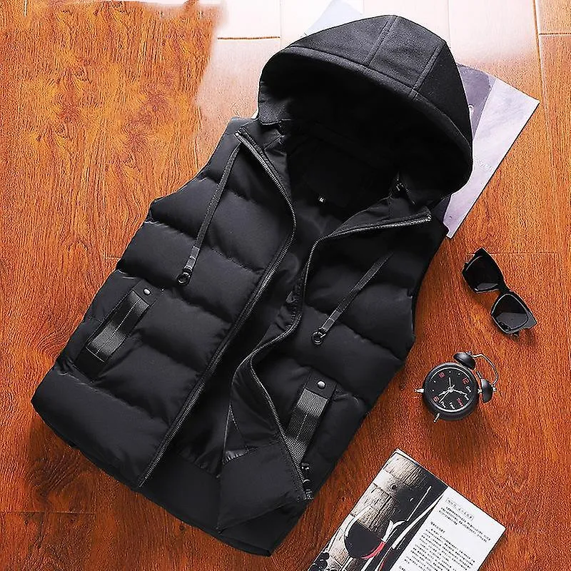 Chaleco de la marca para hombres Nueva chaquetas sin mangas con capucha Fashuion de invierno Chaleco de hombre con estilo Chalec