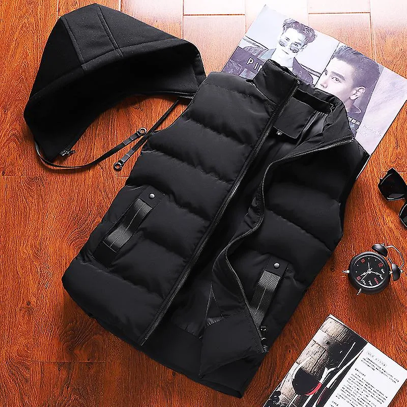 Chaleco de la marca para hombres Nueva chaquetas sin mangas con capucha Fashuion de invierno Chaleco de hombre con estilo Chalec