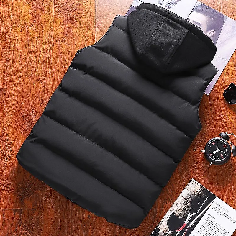 Chaleco de la marca para hombres Nueva chaquetas sin mangas con capucha Fashuion de invierno Chaleco de hombre con estilo Chalec