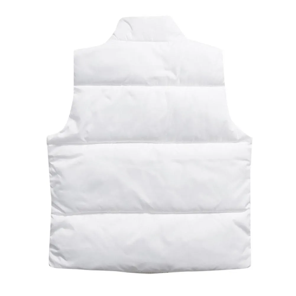Chaleco globo de cremallera ligero para hombres Ropa exterior suelta a prueba de viento Chaqueta sin mangas de color sólido Fiis