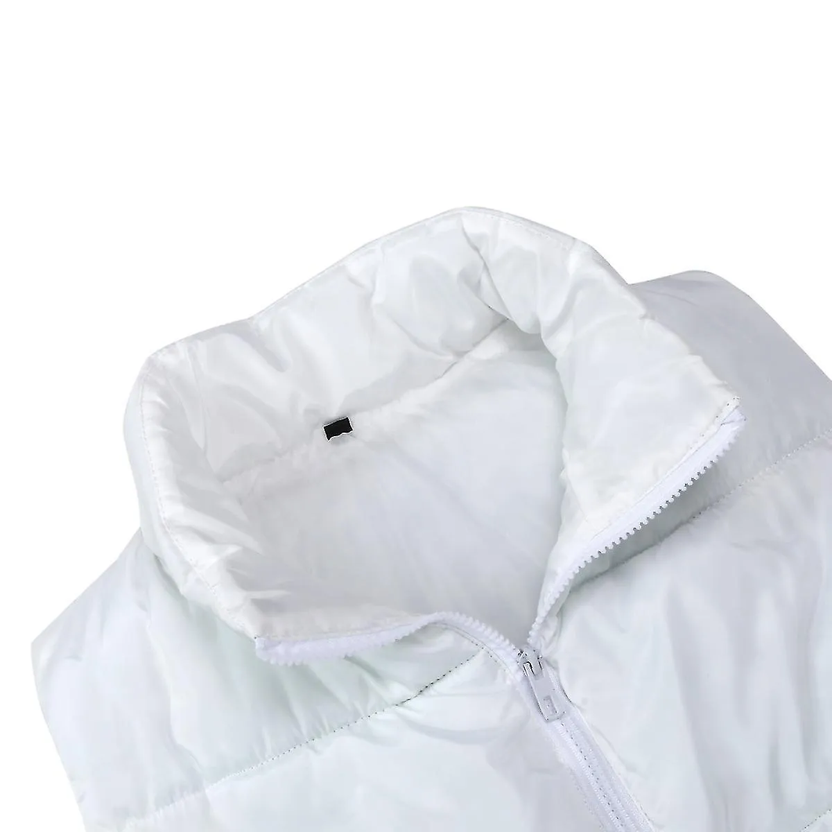 Chaleco globo de cremallera ligero para hombres Ropa exterior suelta a prueba de viento Chaqueta sin mangas de color sólido Fiis