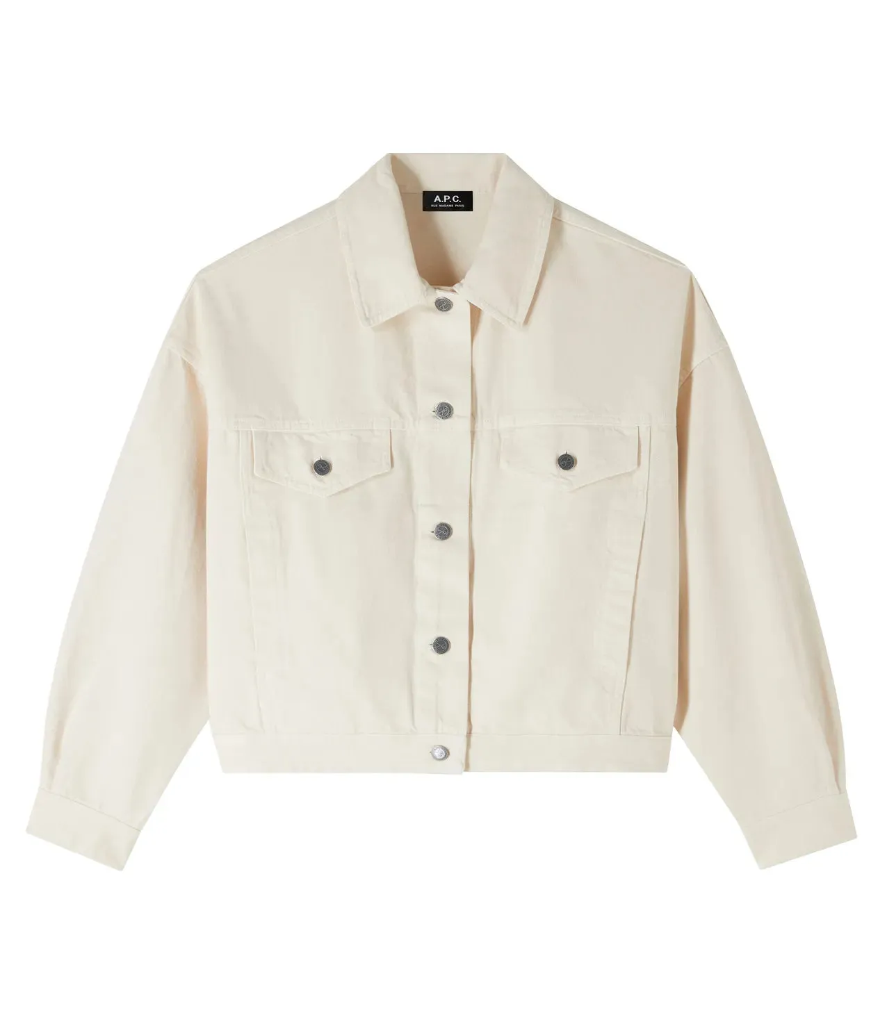 CHAQUETA ALGODN DENIM CREMA
