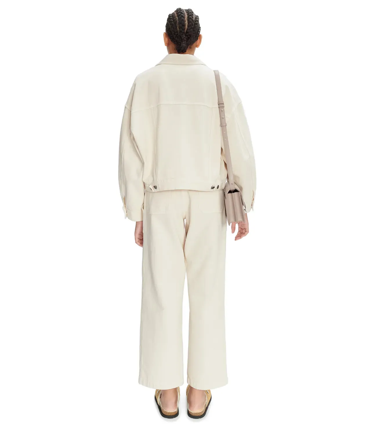 CHAQUETA ALGODN DENIM CREMA