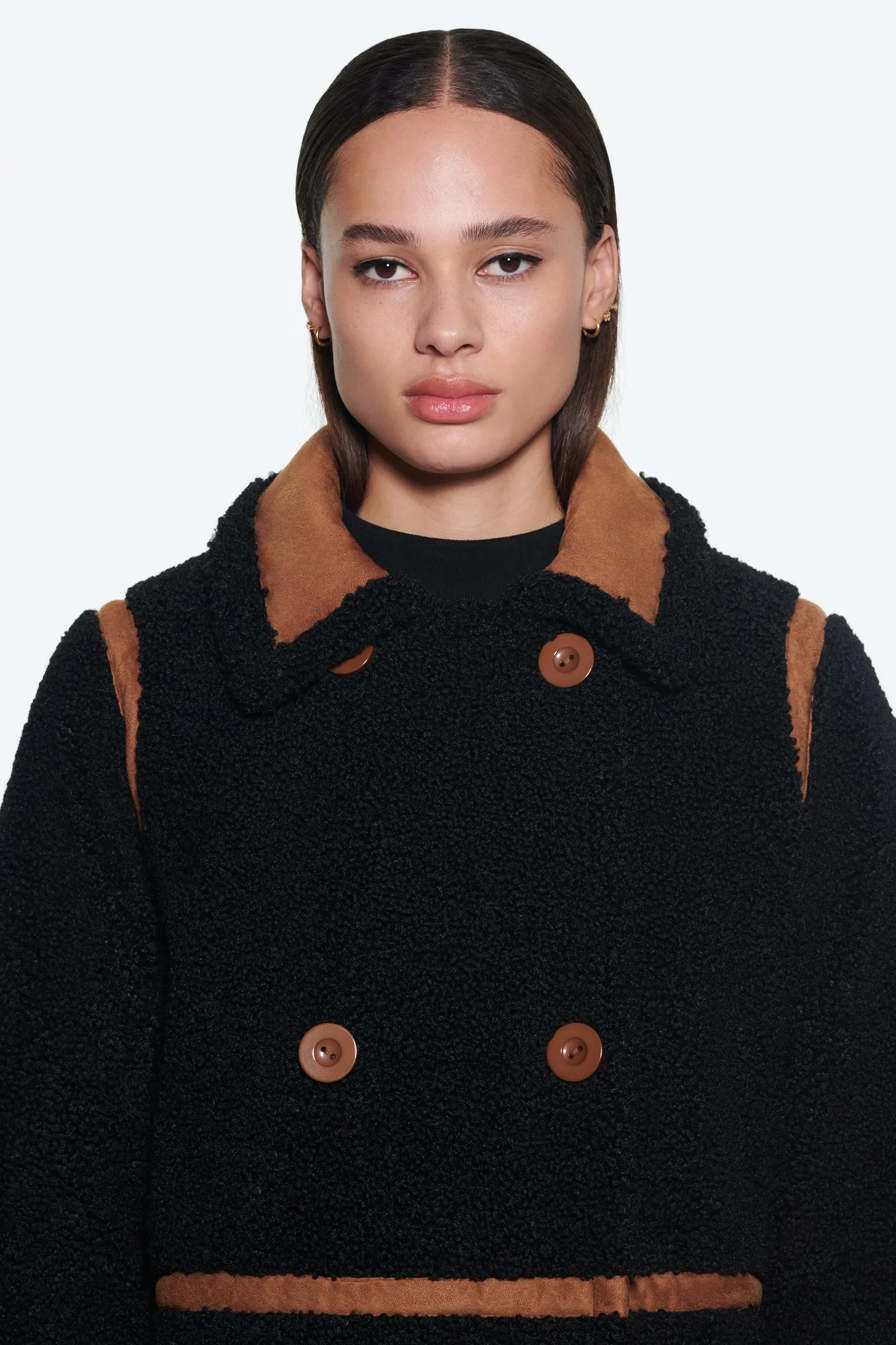 CHAQUETA CHLOE POLAR NEGRO
