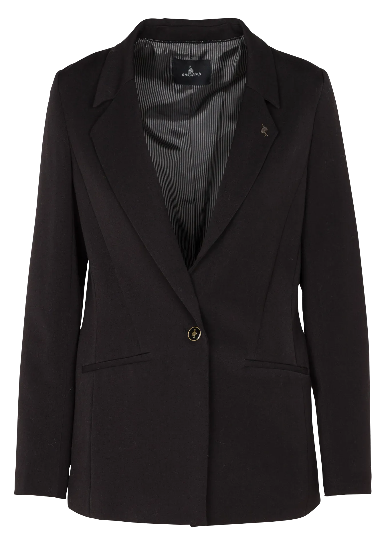 Chaqueta con cuello sastre en negro