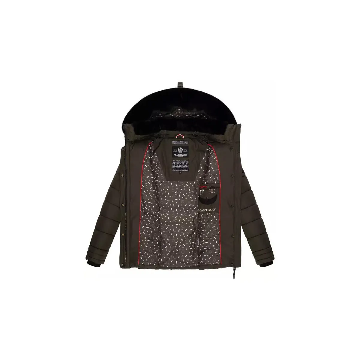 Chaqueta de invierno de mujer Qesraa  con capucha
