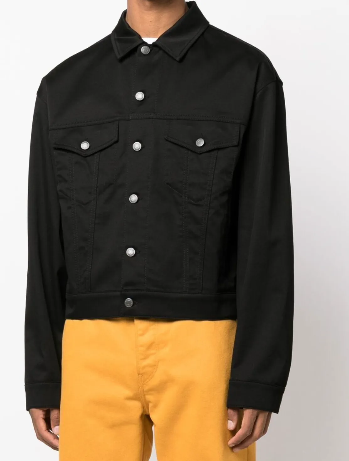 CHAQUETA DENIM NEGRA SMILEY ESPALDA
