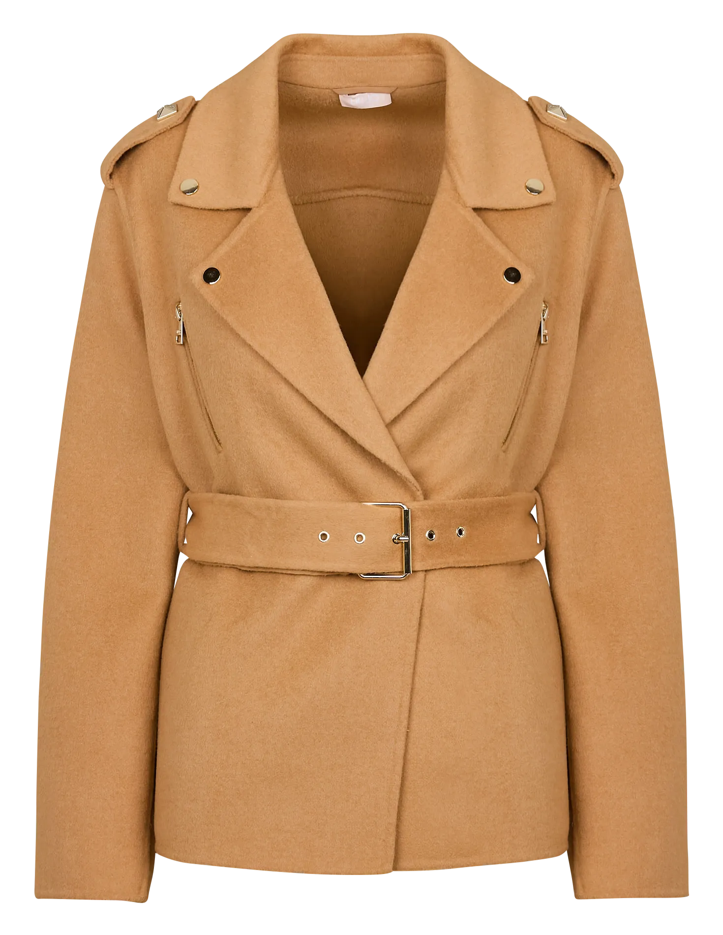 Chaqueta motera en caqui