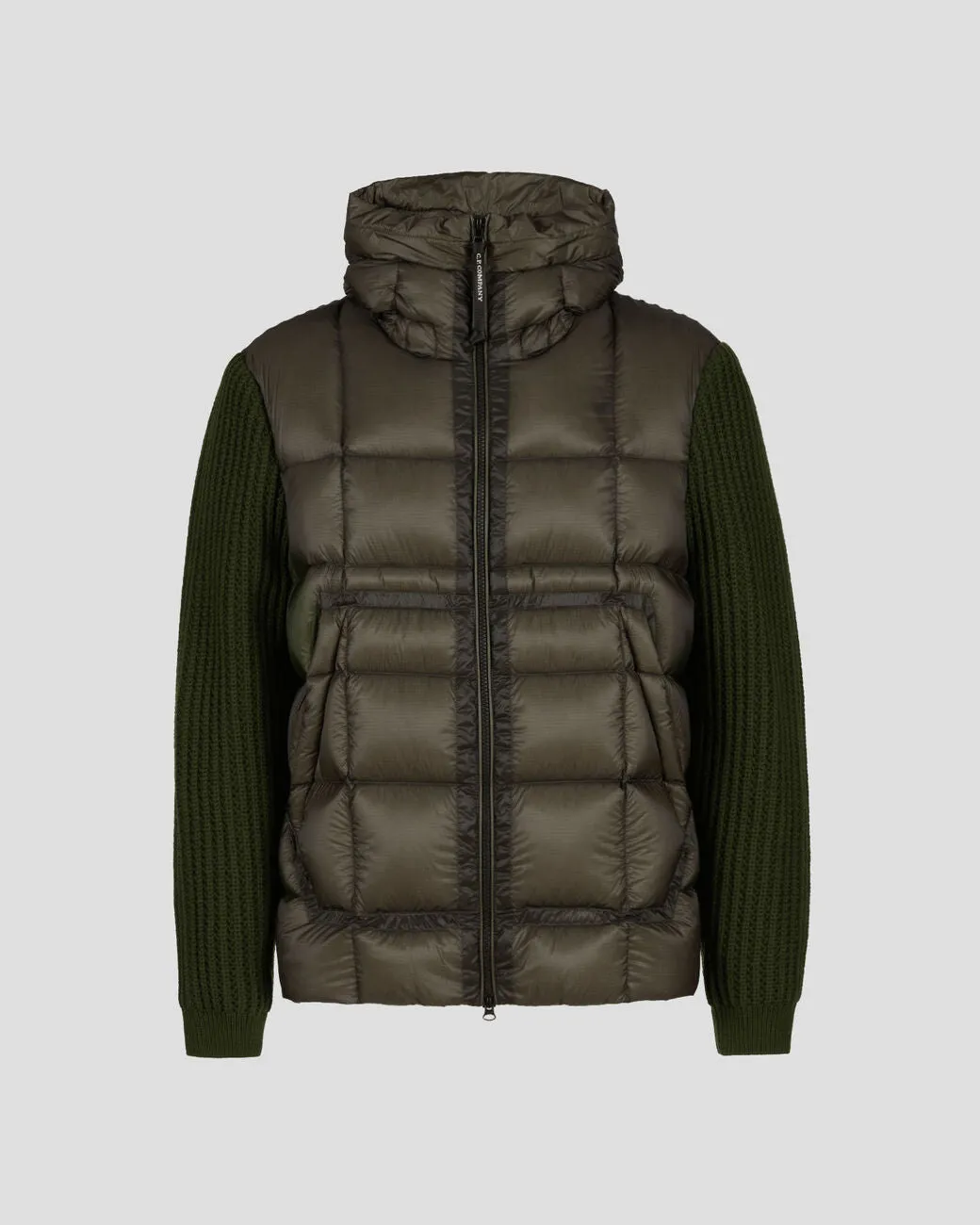 CHAQUETA PUNTO ACOLCHADA GOGGLE LENS VERDE OLIVA