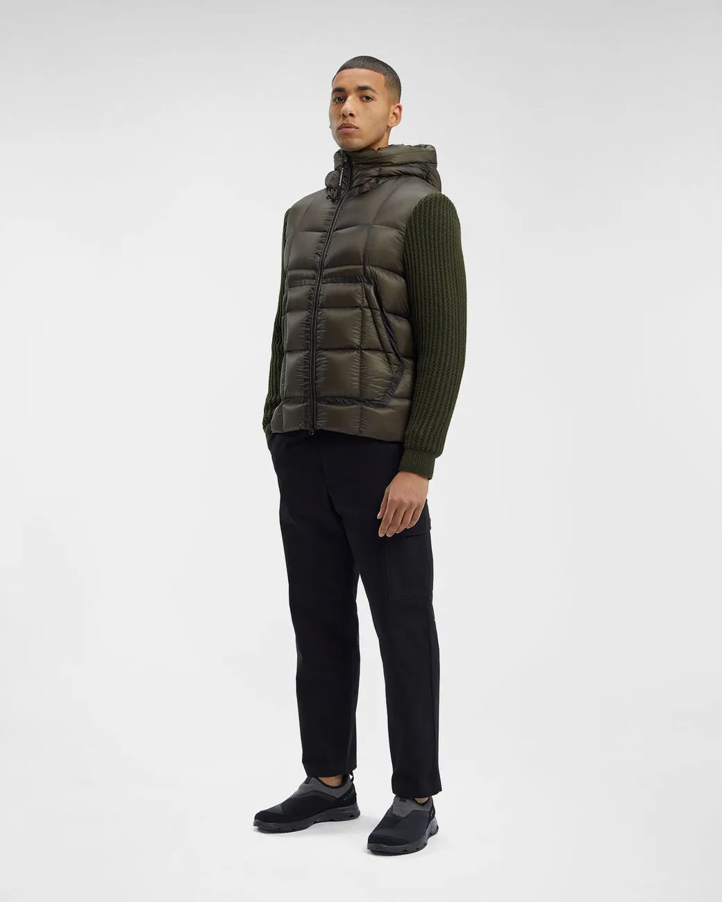 CHAQUETA PUNTO ACOLCHADA GOGGLE LENS VERDE OLIVA