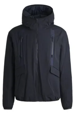 Chaqueta regular fit de sarga técnica repelente al agua