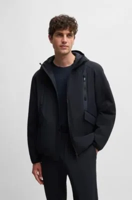 Chaqueta regular fit de sarga técnica repelente al agua