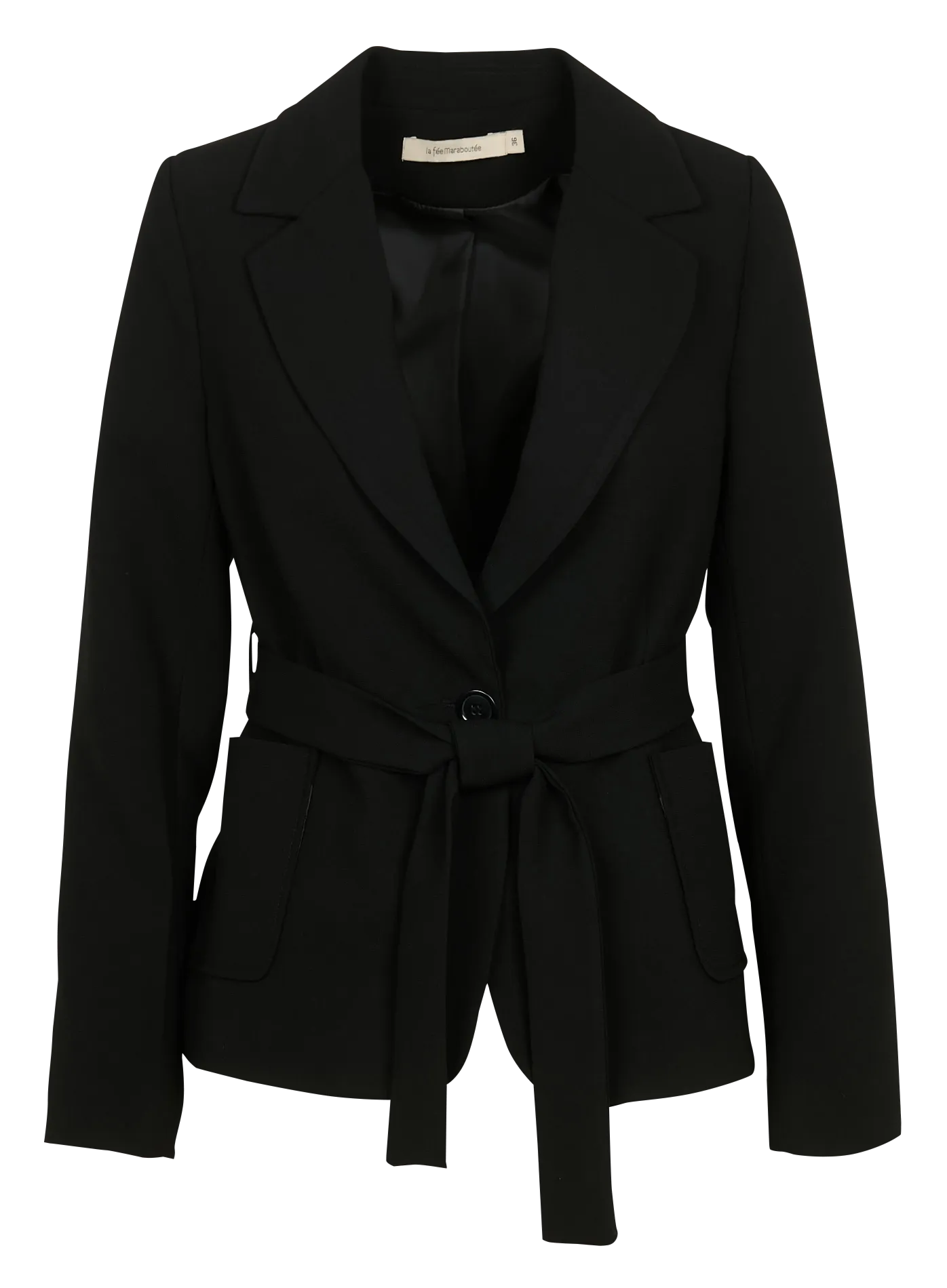 Chaqueta sastre recta en negro