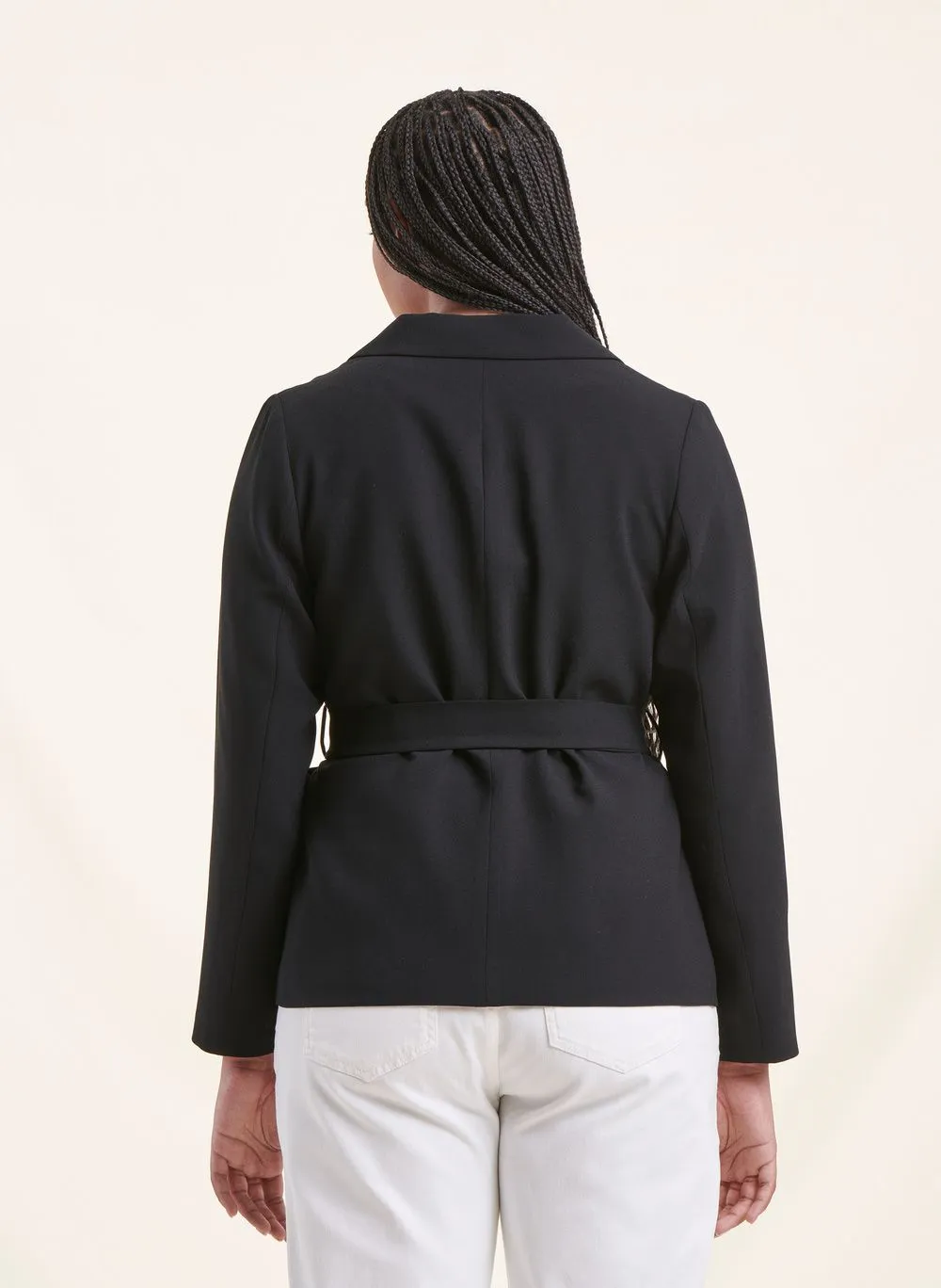 Chaqueta sastre recta en negro