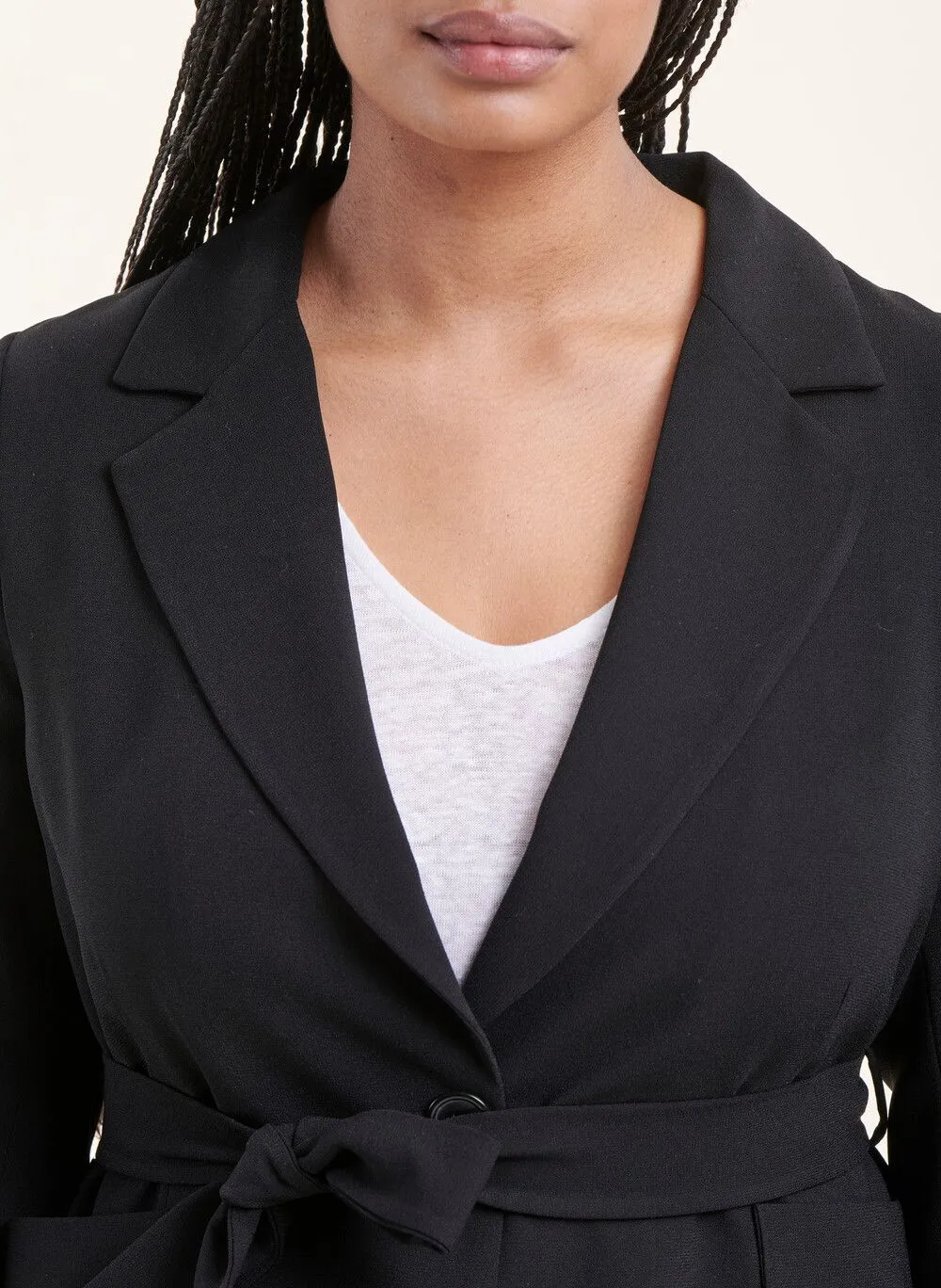 Chaqueta sastre recta en negro