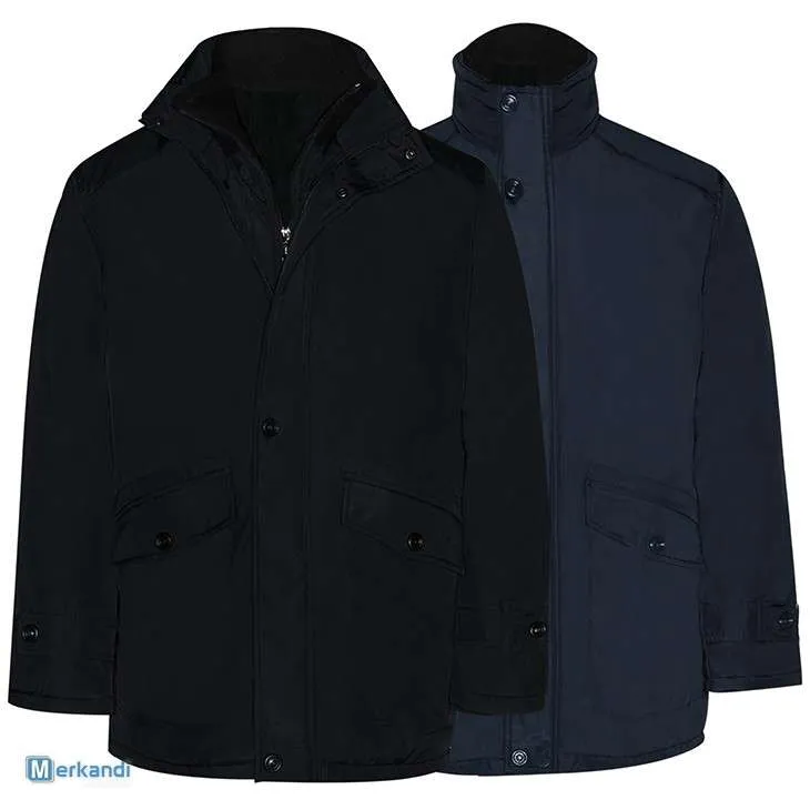 Chaquetas Hombre Ref. 1320 Para Frío y Lluvia. Tallas M, L, XL, XXL, XXXL. Colores Negro y Azul Oscuro.