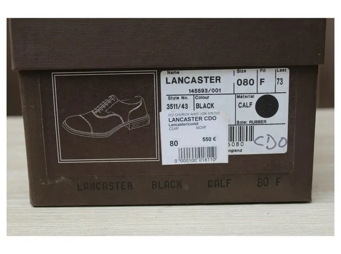 Church's ZAPATO DE PIEL "LANCASTER" DE CHURCH 80 F 42 SUPER CONDICIONES ZAPATOS DE HOMBRE 690€ Negro 