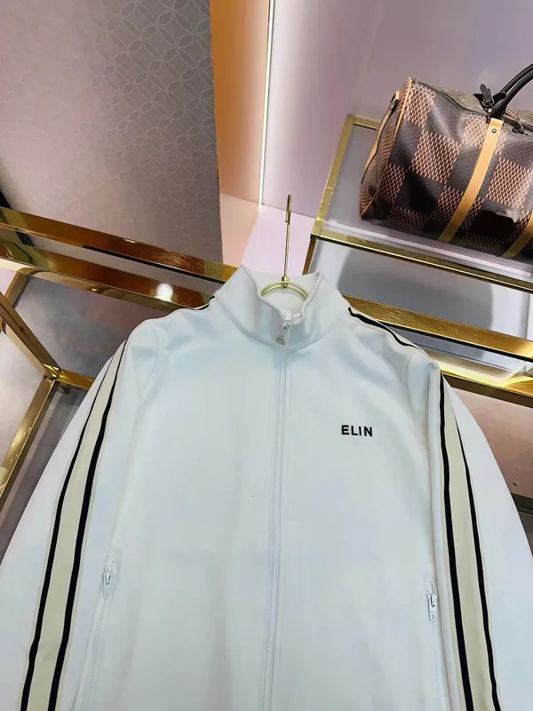 Chándales de marca de alta calidad para hombre, diseño de costura a rayas a la moda, ropa deportiva con cremallera, chándal de d