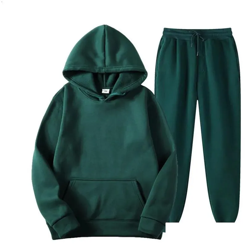 Chándales para hombres traje de jogging casual de trajes de jogging juego de sudadera con capucha de sudor 2pcs de moda caliente