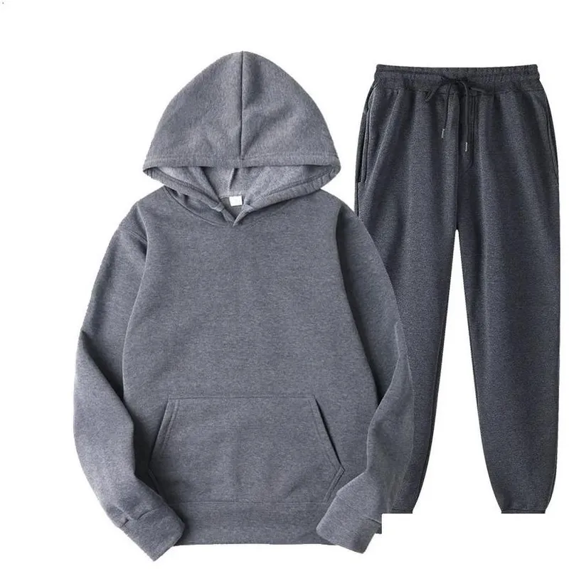 Chándales para hombres traje de jogging casual de trajes de jogging juego de sudadera con capucha de sudor 2pcs de moda caliente