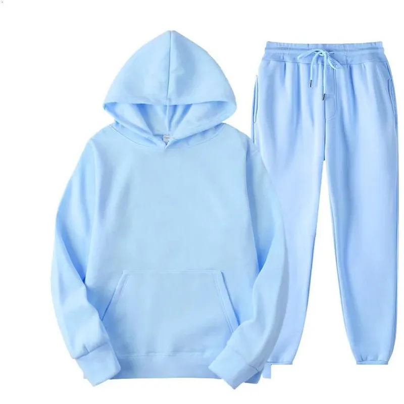 Chándales para hombres traje de jogging casual de trajes de jogging juego de sudadera con capucha de sudor 2pcs de moda caliente