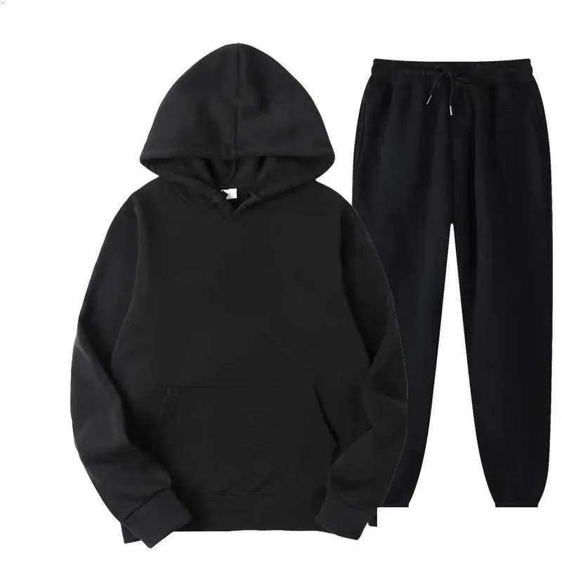 Chándales para hombres traje de jogging casual de trajes de jogging juego de sudadera con capucha de sudor 2pcs de moda caliente