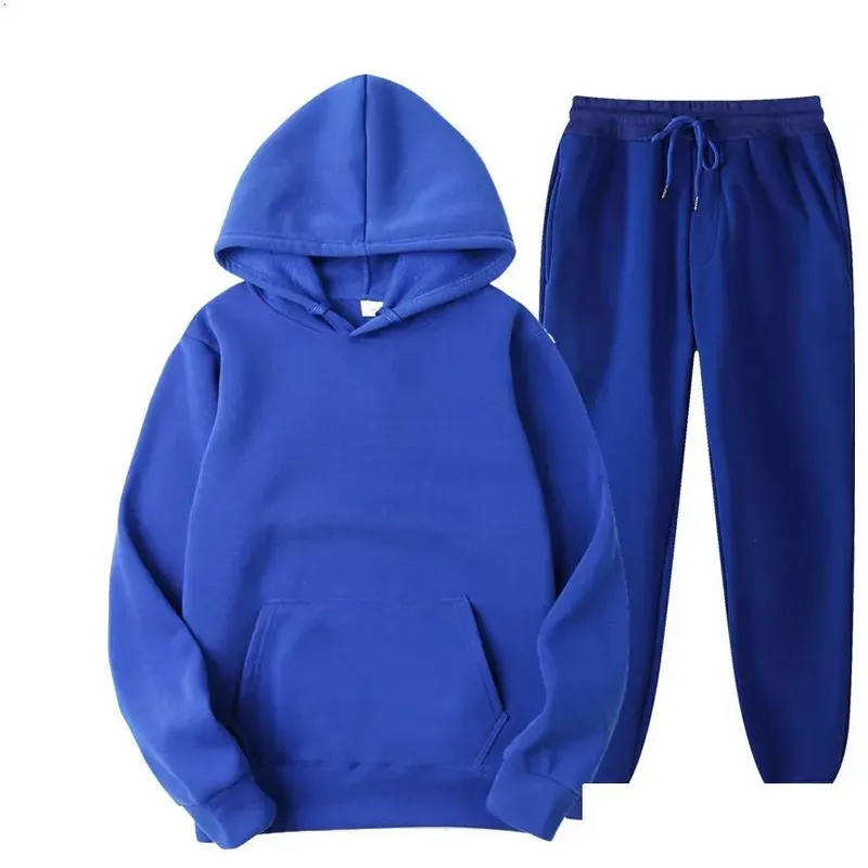 Chándales para hombres traje de jogging casual de trajes de jogging juego de sudadera con capucha de sudor 2pcs de moda caliente