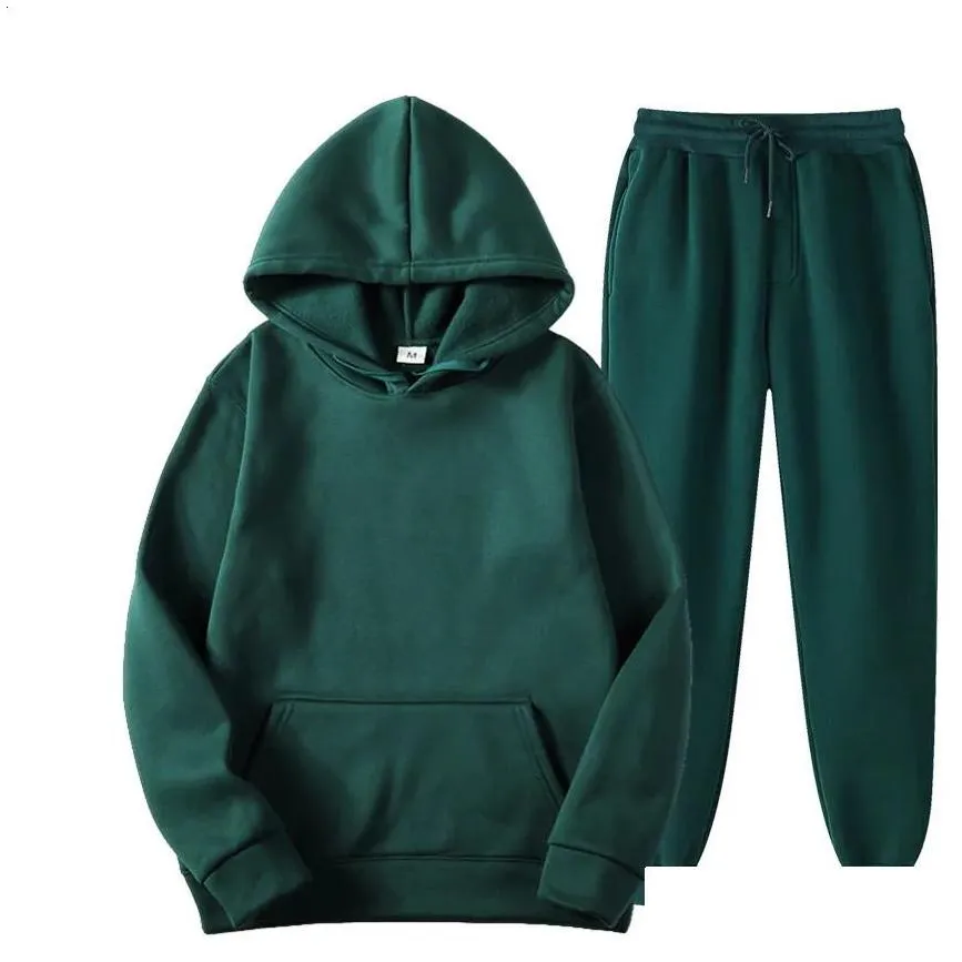 Chándales para hombres traje de jogging casual de trajes de jogging juego de sudadera con capucha de sudor 2pcs de moda caliente