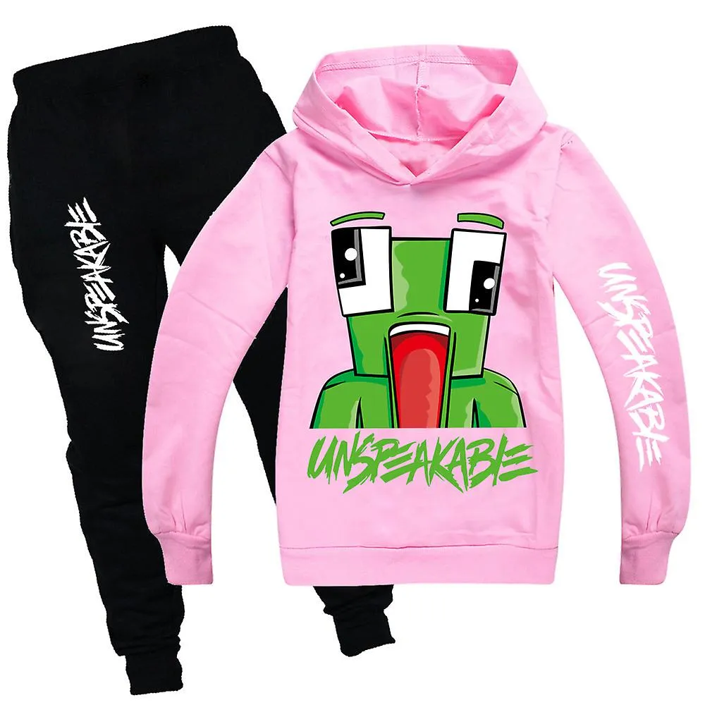 Conjunto de chándal indescriptible Sudadera con capucha para niños Tops Pantalones de jogging Pantalones Atuendos deportivos Rop
