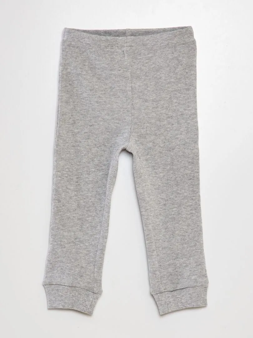 CONJUNTO DE PIJAMA  2 PIEZAS  GRIS