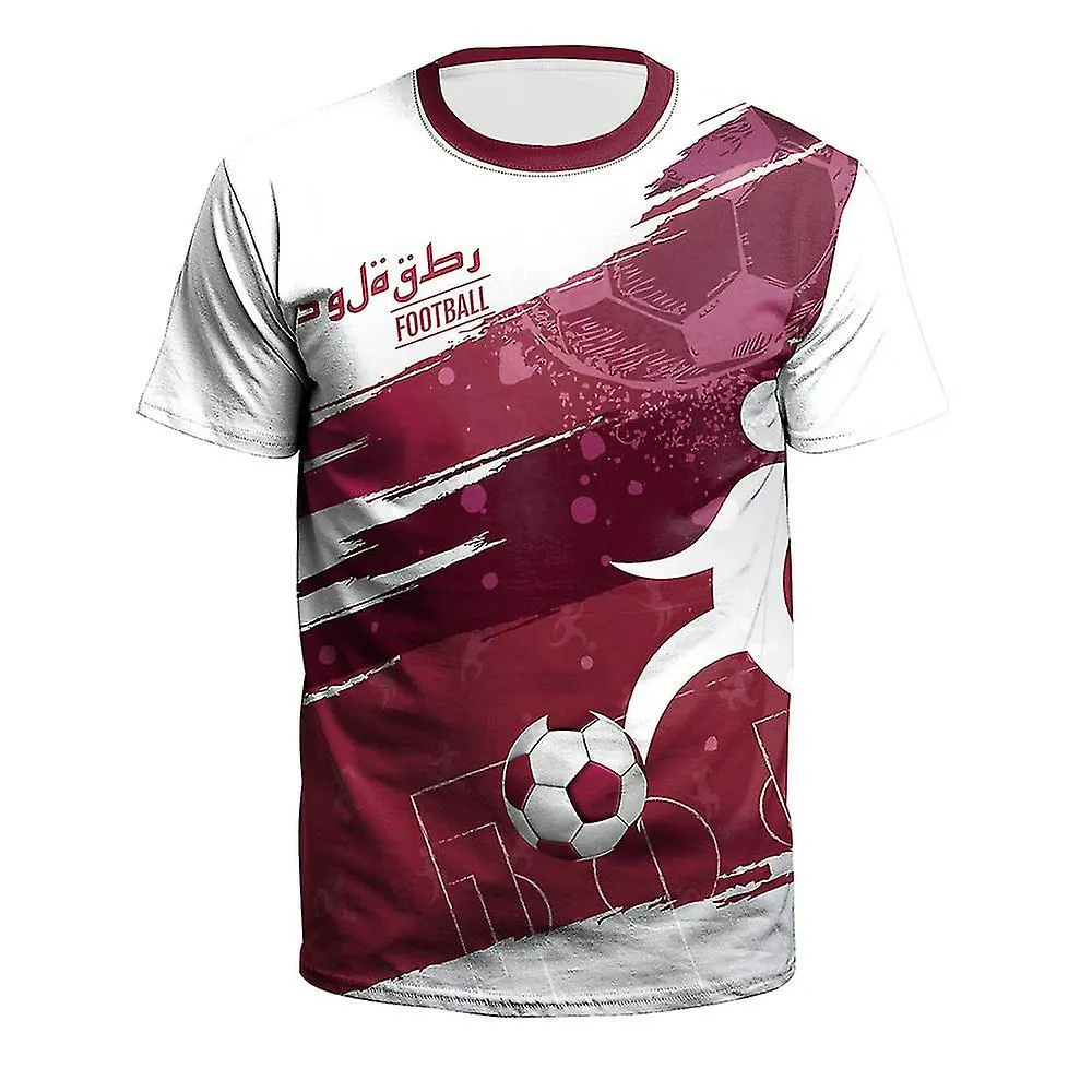 Copa Mundial de Qatar 2022 Selección Nacional de Qatar Jersey Aficionados Fútbol Ocio Ropa deportiva