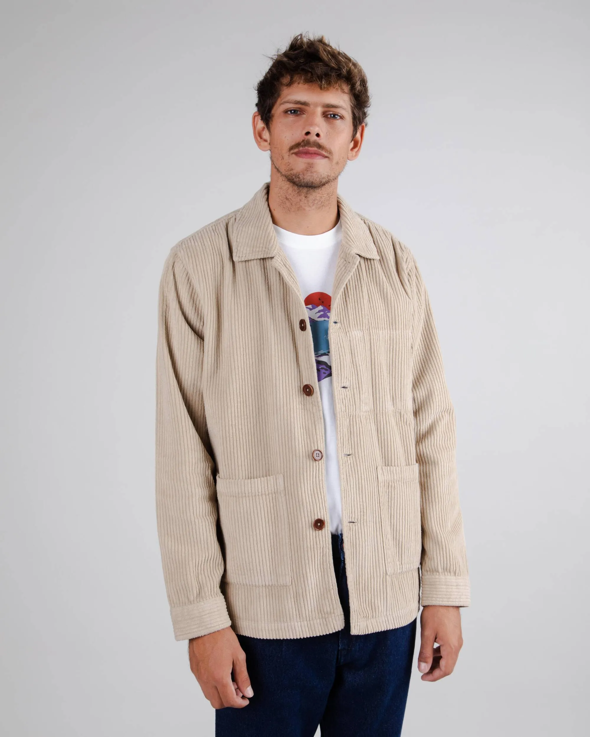 Corduroy Overshirt Ecru