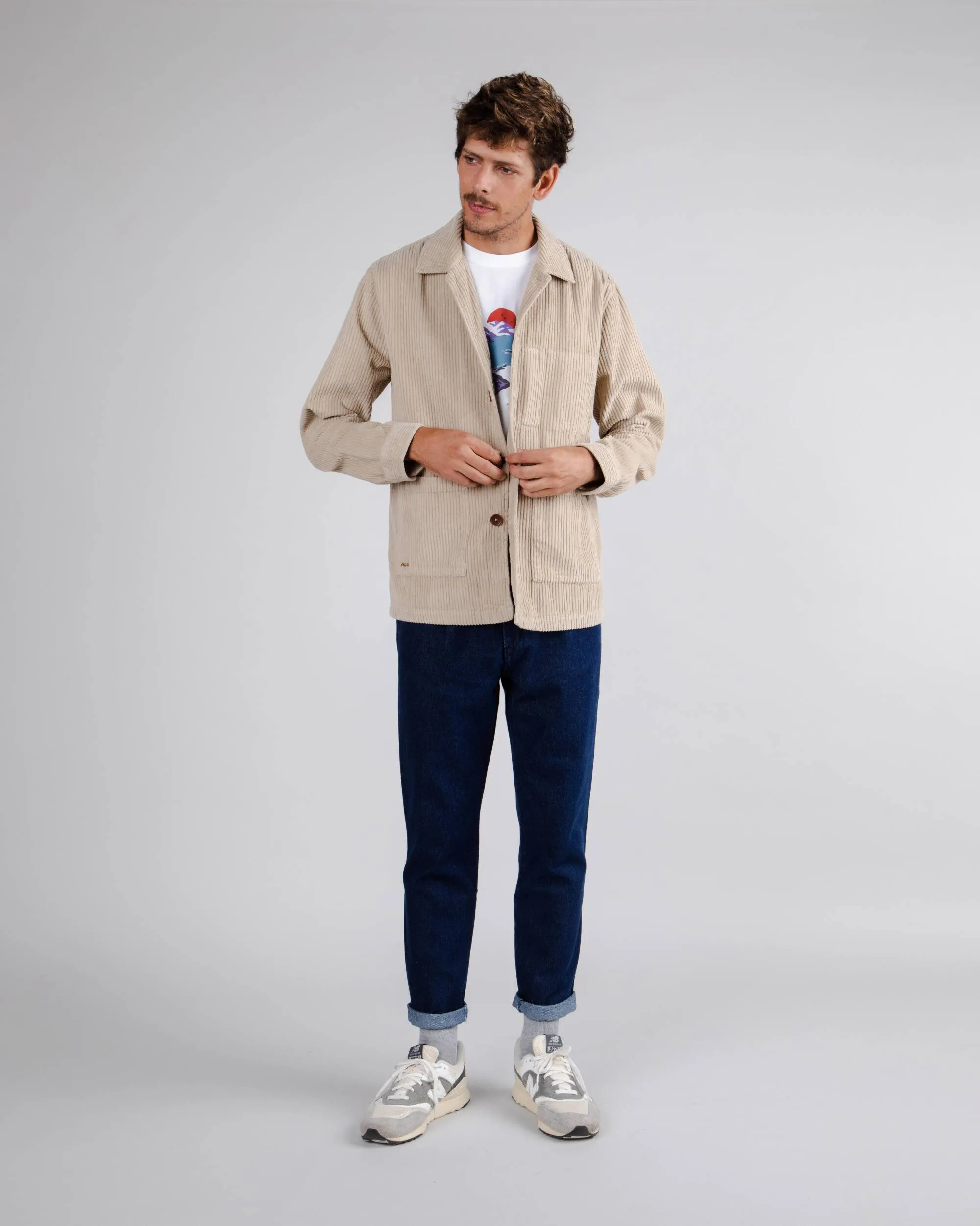 Corduroy Overshirt Ecru