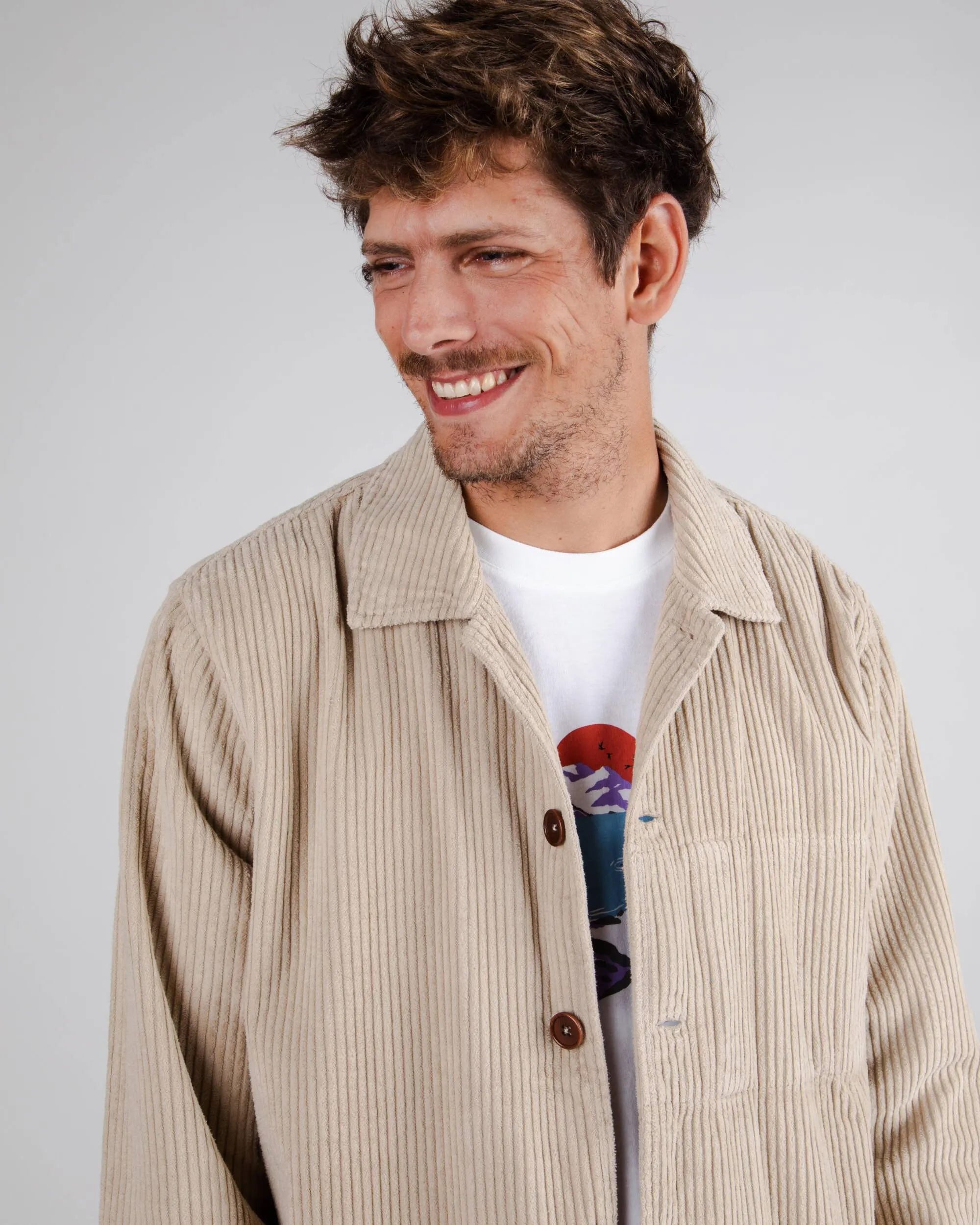 Corduroy Overshirt Ecru