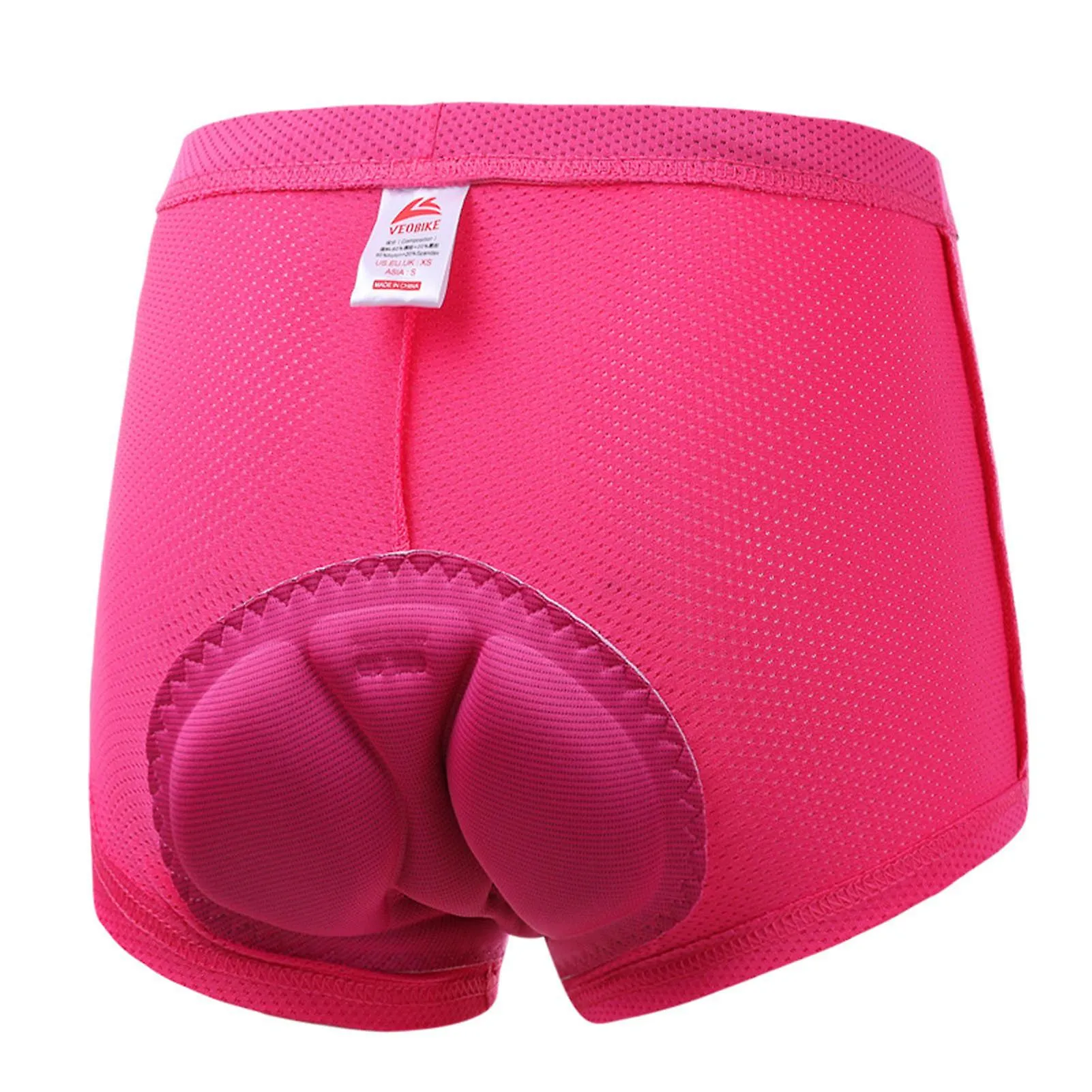 Damas duraderas acolchadas Pantalones cortos de malla de ciclismo Pantalones cortos de equitación suaves de secado rápido para M