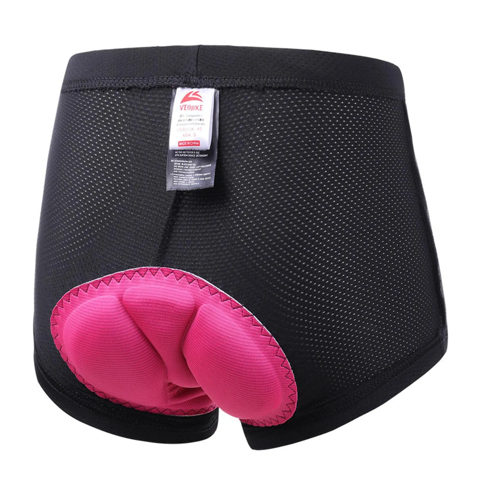 Damas duraderas acolchadas Pantalones cortos de malla de ciclismo Pantalones cortos de equitación suaves de secado rápido para M