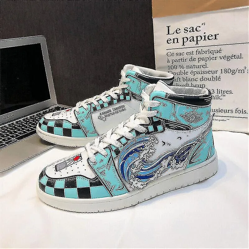 DEMON SLAYER KAMADO TANJIROU SNEAKERS CASUAL HIGHTOP TRAINERS ZAPATOS DEPORTIVOS UNISEX