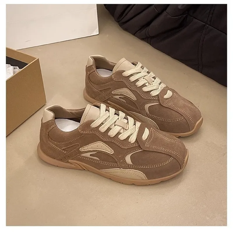 Dexin Women's 2024 Nuevos deportes casuales de otoño plano para estudiantes, pequeños zapatos blancos, zapatos para correr 