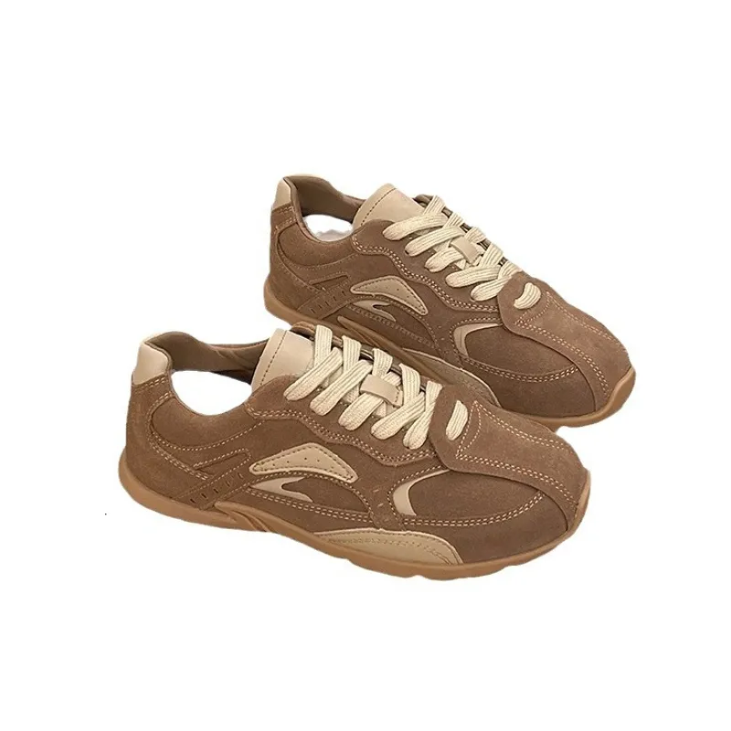 Dexin Women's 2024 Nuevos deportes casuales de otoño plano para estudiantes, pequeños zapatos blancos, zapatos para correr 