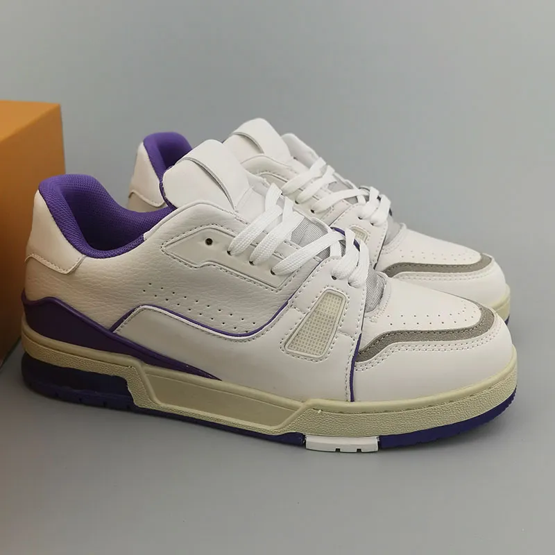 Diseñadores Men zapatillas de deporte Virgil zapatos casuales zapatos de cuero de piel de becerro